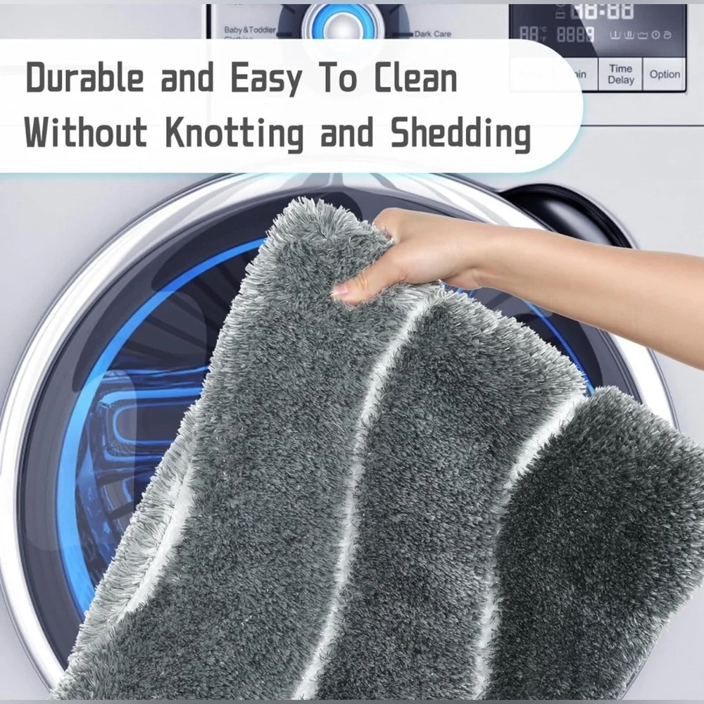 Luxury Microfiber Extra Thick & Soft Bath Mat Rug Blue Wave 24X24